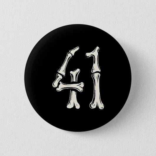 41 Meme Halloween Skelet 4 1 Meme Grappig Veertig Ronde Button 5,7 Cm (Voorkant)