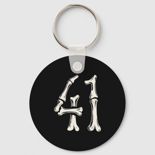 41 Meme Halloween Skelet 4 1 Meme Grappig Veertig  Sleutelhanger (Voorkant)