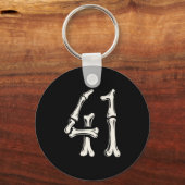 41 Meme Halloween Skelet 4 1 Meme Grappig Veertig  Sleutelhanger (Voorkant)