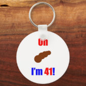 41 Oh (Pic of Poo) Ik ben 41! Sleutelhanger (Voorkant)