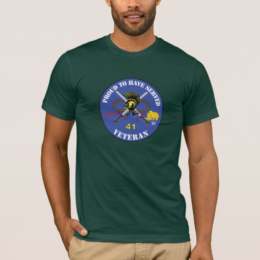 41 Pantsergenie Bataljon 13 Mechbrig Veteraan T-shirt (Voorkant)