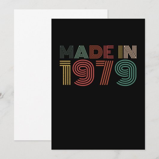 41 st Birthday Celebration Gift Born In 1979 Party Kaart (Voorkant / Achterkant)