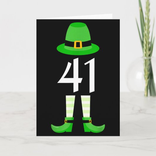 41 St. Patrick's Day Four One Kids Grappige Leprec Kaart (Voorkant)