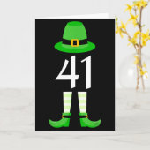 41 St. Patrick's Day Four One Kids Grappige Leprec Kaart (Gele Bloem)