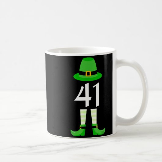 41 St. Patrick's Day Four One Kids Grappige Leprec Koffiemok (Rechts)