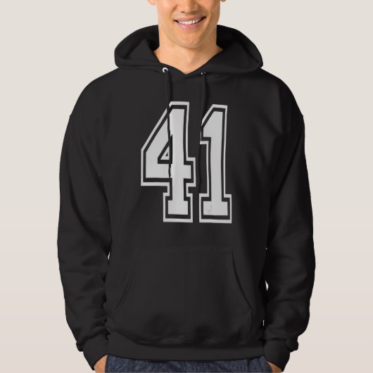 41 Verjaardag College nummer Hoodie (Voorkant)