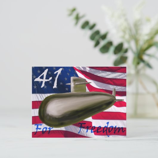 41 voor vrijheid briefkaart (Staand voorkant)