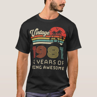 41 Year Old Birthday Vintage 1981 T-shirt
