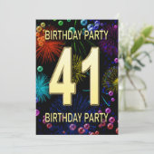 41e 'Birthday Party'-belletjes voor uitnodigingen (Staand voorkant)