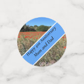 41e Bruiloft Jubileum Keramisch Ornament Confetti (Kleine voorkant)