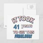 41e jaar design briefkaart (Voorkant / Achterkant)