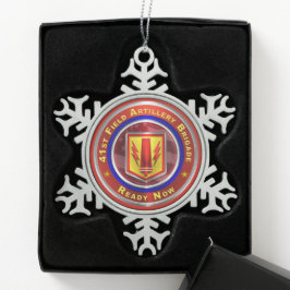 41e veldartillerijbrigade tin sneeuwvlok ornament