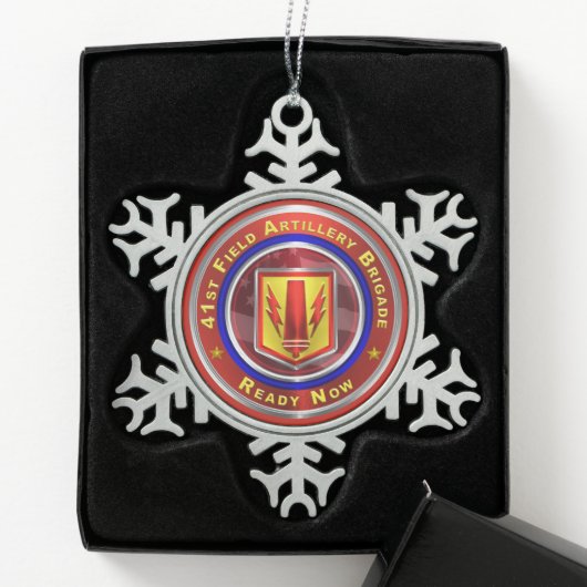 41e veldartillerijbrigade tin sneeuwvlok ornament (Kistje)