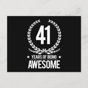 41e verjaardag (41 jaar Geweldige) Briefkaart