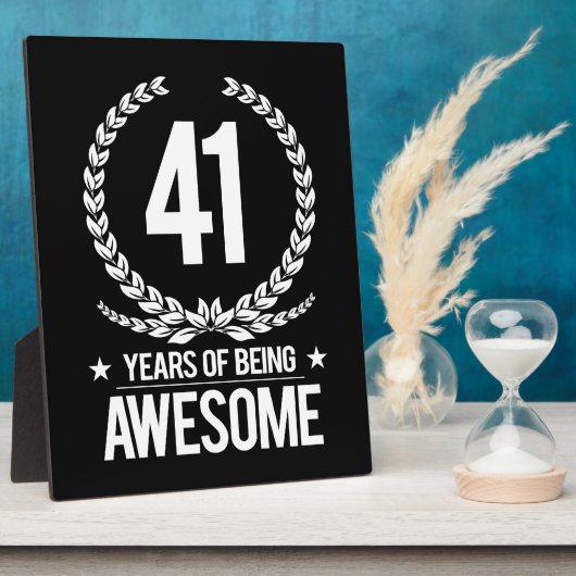 41e verjaardag (41 jaar Geweldige) Fotoplaat (Zijkant)