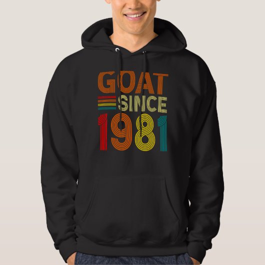 41e verjaardag 41 jaar oude geit sinds 1981 hoodie (Voorkant)