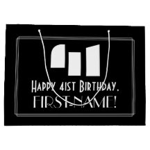 41e verjaardag ~ Art Deco geïnspireerd look "41" +