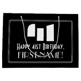 41e verjaardag ~ Art Deco geïnspireerd look "41" + Groot Cadeauzakje