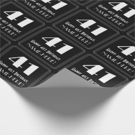 41e verjaardag - Art Deco geïnspireerde look "41", Cadeaupapier