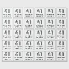 41e verjaardag: Art Deco geïnspireerde stijl "41"  Cadeaupapier