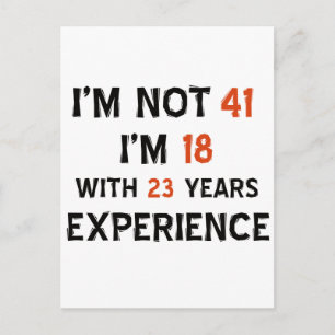 41e verjaardag design briefkaart