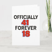 41e verjaardag design kaart (Voorkant)