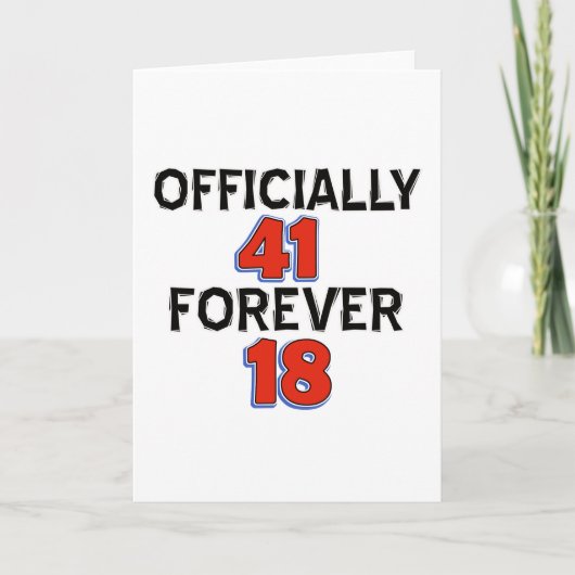 41e verjaardag design kaart (Voorkant)