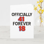 41e verjaardag design kaart (Gele Bloem)