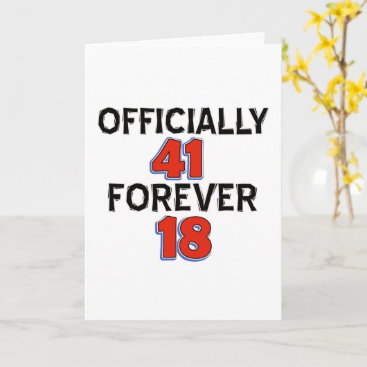 41e verjaardag design kaart (Gele Bloem)