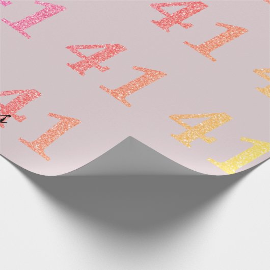 41e verjaardag eenenveertig naam Fabulous Blush Pi Cadeaupapier (Hoek)