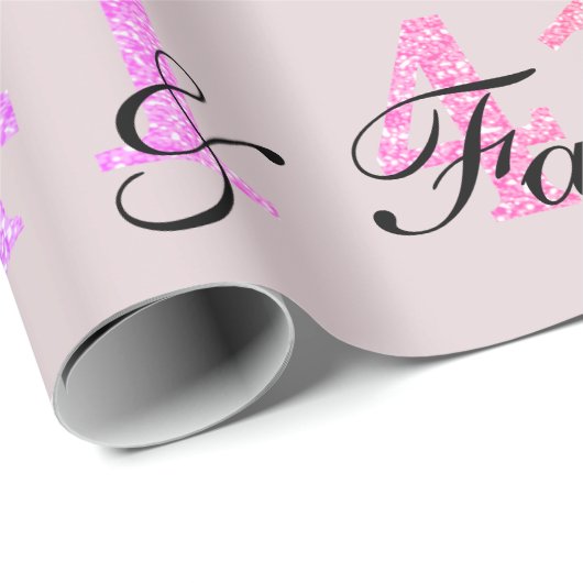 41e verjaardag eenenveertig naam Fabulous Blush Pi Cadeaupapier (Rol Hoek)