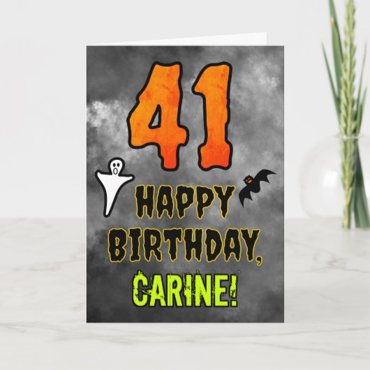 41e verjaardag: Eerie Halloween Theme + Aangepaste Kaart (Voorkant)