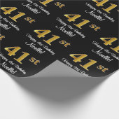 41e verjaardag: Elegante luxe Faux Gold look # Cadeaupapier (Hoek)