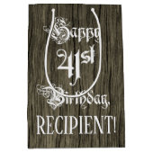 41e verjaardag: Fancy, Faux Hood Kijk + Aangepaste Medium Cadeauzakje (Voorkant)