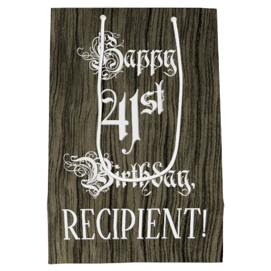 41e verjaardag: Fancy, Faux Hood Kijk + Aangepaste Medium Cadeauzakje (Achterkant)