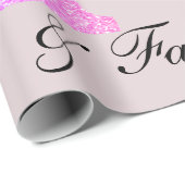 41e verjaardag Forty One Fabulous Blush Pink Custo Cadeaupapier (Rol Hoek)