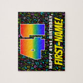 41e verjaardag — Fun, Colorful Music Symbols & "41 Legpuzzel (Verticaal)