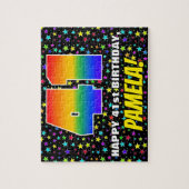 41e verjaardag — Fun, kleurrijk Star Field Pattern Legpuzzel (Verticaal)