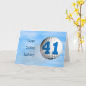 41e verjaardag golfkaart kaart (Gele Bloem)