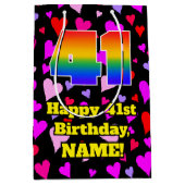 41e verjaardag: Het liefhebbende Kunstpatroon, Reg Medium Cadeauzakje (Voorkant)