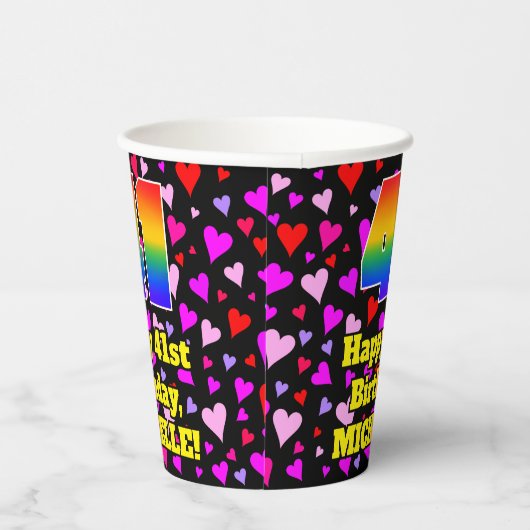 41e verjaardag: Het liefhebbende Kunstpatroon, Reg Papieren Bekers (Rechts)