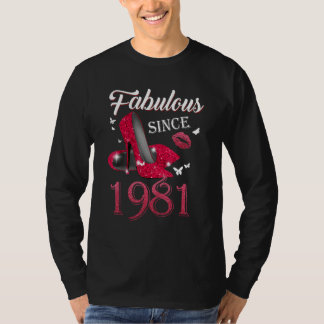 41e verjaardag hoge hakken 41 jaar oud fabelachtig t-shirt