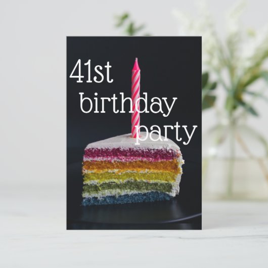 41e verjaardag kaart (Staand voorkant)