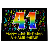 41e verjaardag - Kleurrijke muzieksymbolen, Rainbo Groot Cadeauzakje