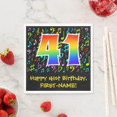 41e verjaardag - Kleurrijke muzieksymbolen, Rainbo Servet (Insitu)