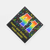 41e verjaardag - Kleurrijke muzieksymbolen, Rainbo Servet (Hoek)