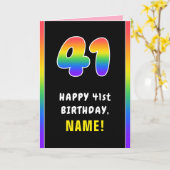 41e verjaardag: kleurrijke regenboog # 41, Naam va Kaart (Gele Bloem)