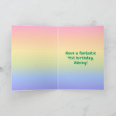 41e verjaardag: kleurrijke regenboog # 41, Naam va Kaart (Binnen)