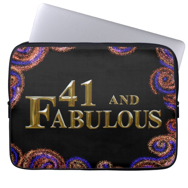41e verjaardag laptop sleeve (Voorkant)