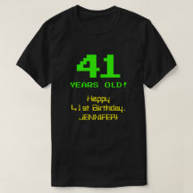 41e verjaardag: leuk, 8-bit look, nerdy / geeky "4
